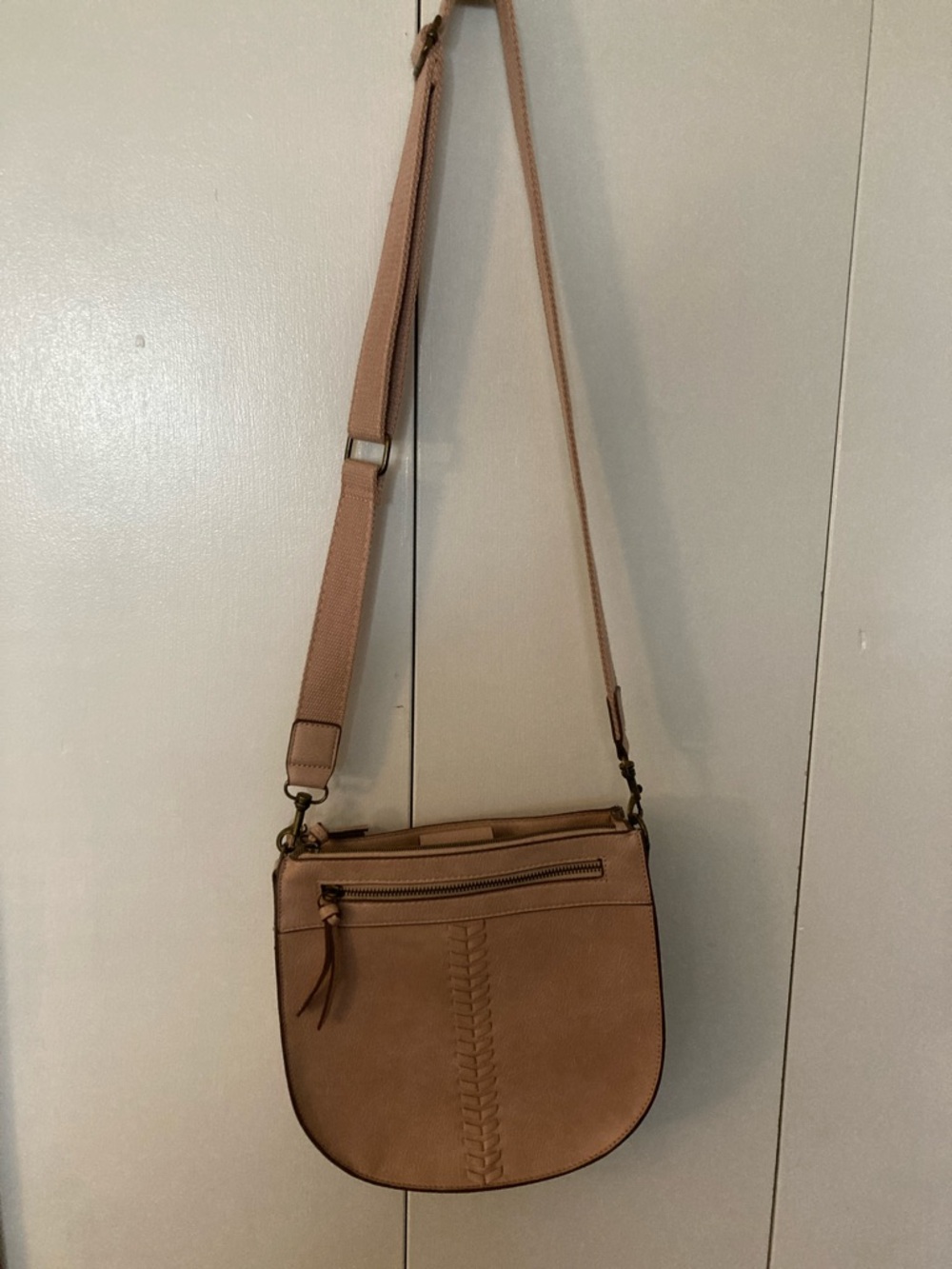 Women’s Crossbody Saddle Bag - Blush Tan